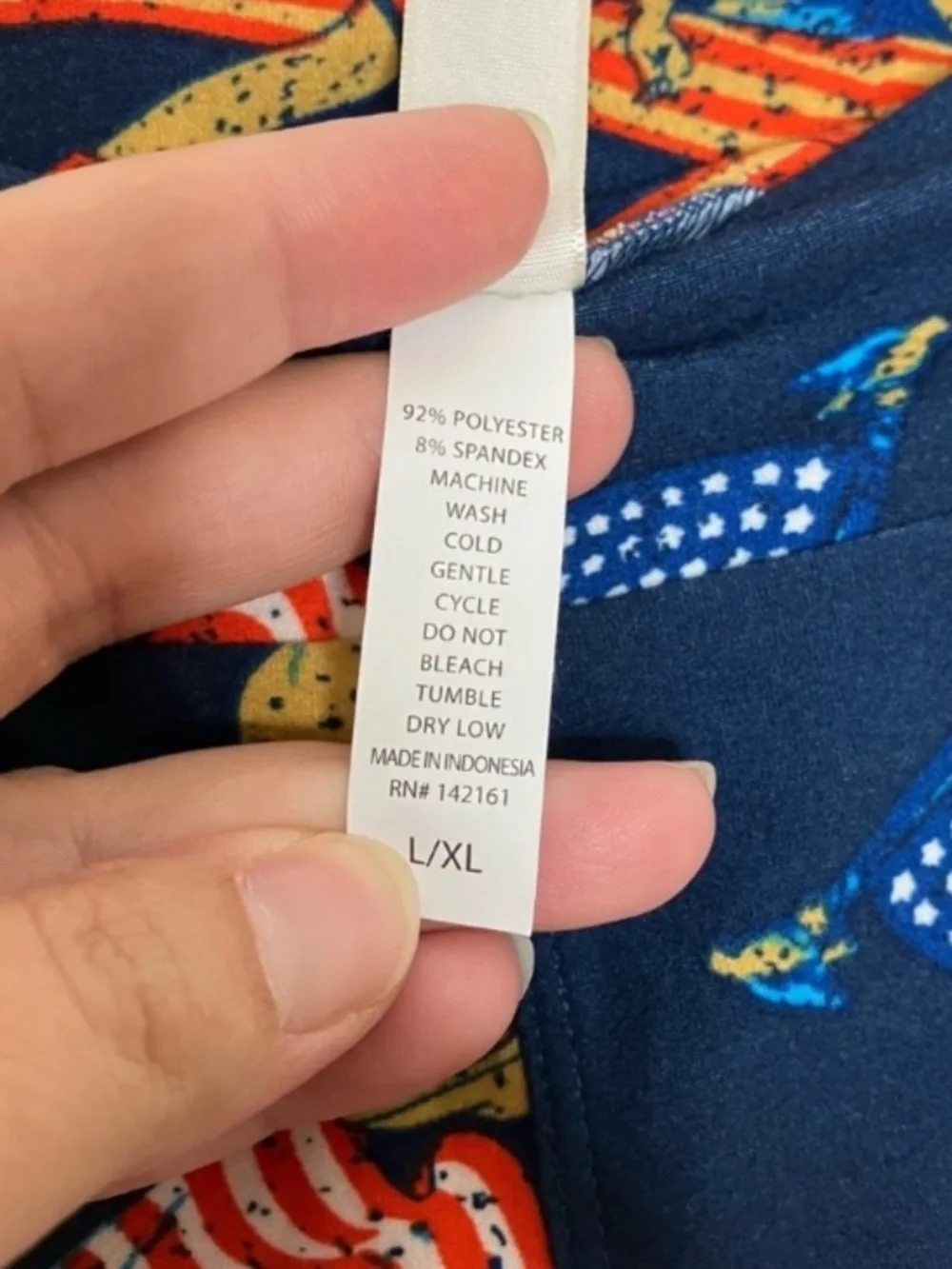 LuLaRoe Kids 4th of July America patriotic Uncle Sam leggings L/XL
